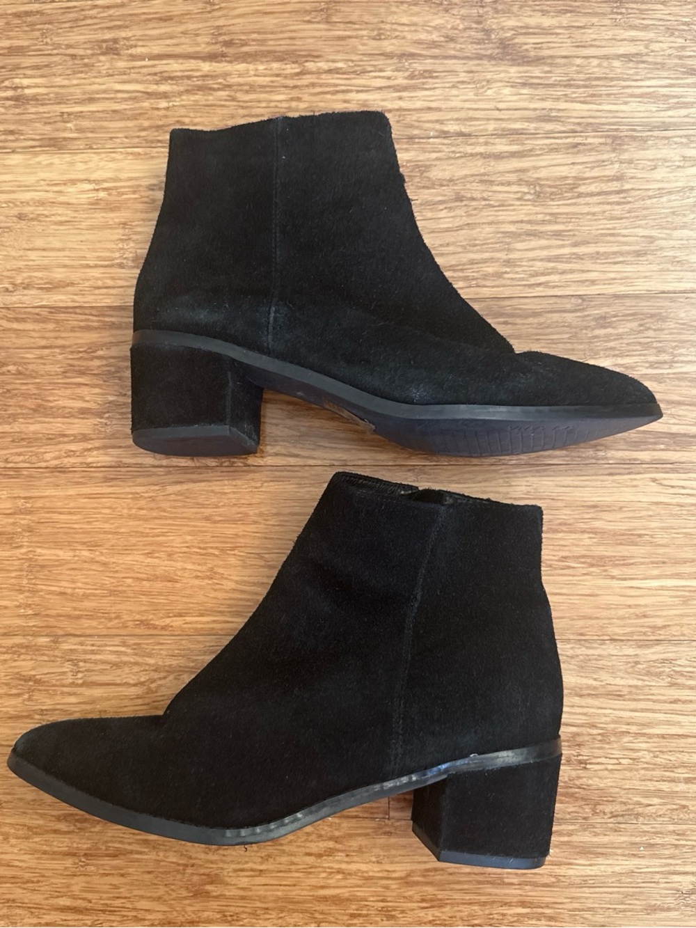 SOL SANA Australia Elegant pointed toe Black suede Ankle Boots EU 39 USA size 8